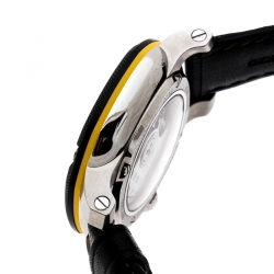 Pre Owned Burberry Black Stainless Steel The Britain GMT BBY1350 Men's Wristwatch 40 mm