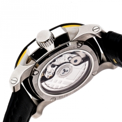 Pre Owned Burberry Black Stainless Steel The Britain GMT BBY1350 Men's Wristwatch 40 mm