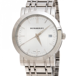 Burberry Silver Stainless Steel Heritage BU1350 Men's Wristwatch 38MM