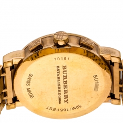 Pre Owned  Burberry Grey Rose Gold Plated Stainless Steel BU1862 Women's Wristwatch 40 mm