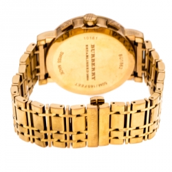 Pre Owned  Burberry Grey Rose Gold Plated Stainless Steel BU1862 Women's Wristwatch 40 mm
