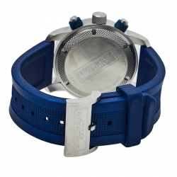 Pre Owned Burberry Grey Stainless Steel Rubber Sport BU7711 Men's Wristwatch 44 mm