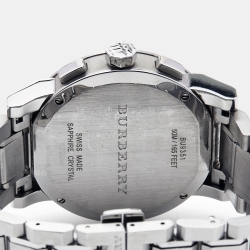 Pre Owned Burberry Black Stainless Steel The City BU3951 Men's Wristwatch 42 mm