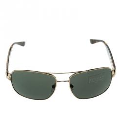 Pre Owned Bvlgari Grey Green 5017 Square Sunglasses
