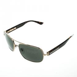 Pre Owned Bvlgari Grey Green 5017 Square Sunglasses
