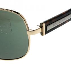 Pre Owned Bvlgari Grey Green 5017 Square Sunglasses