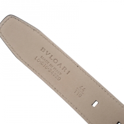 Pre Owned Bvlgari Black Leather Belt 110cm