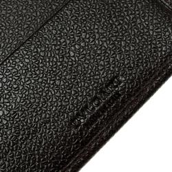 Bvlgari Dark Brown Textured Leather Passport Holder