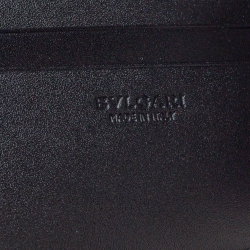 Bvlgari Black Leather Bifold Wallet