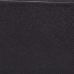 Pre Owned Bvlgari Black Grained Leather Bifold Wallet