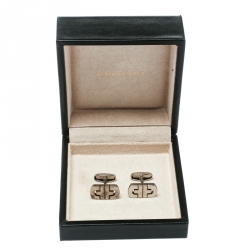 Bvlgari Parentesi Motif Silver Cufflinks