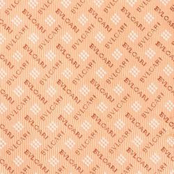 Bvlgari Orange Monogram Silk Tie