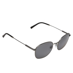 Bvlgari Matte Gunmetal / Grey Polarized BV5049 Oval Sunglasses