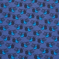 Bvlgari Navy Blue Printed Silk Tie