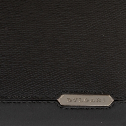 Bvlgari Black Leather Bifold Wallet