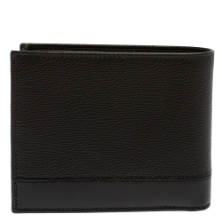 Bvlgari Black Leather Bifold Wallet