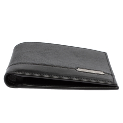 Bvlgari Black Leather Bifold Wallet