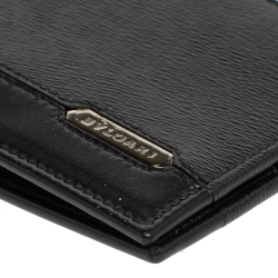 Bvlgari Black Leather Bifold Wallet
