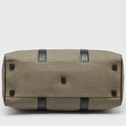Bvlgari Black/Beige Coated Canvas Duffle Bag