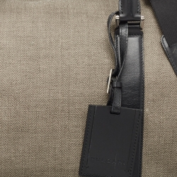 Bvlgari Black/Beige Coated Canvas Duffle Bag