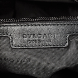Bvlgari Black/Beige Coated Canvas Duffle Bag