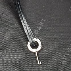 Bvlgari Black/Beige Coated Canvas Duffle Bag