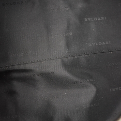 Bvlgari Black/Beige Coated Canvas Duffle Bag