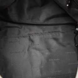 Bvlgari Black/Beige Coated Canvas Duffle Bag