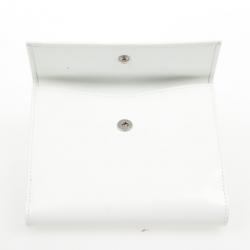 Bvlgari White Compact Flap Wallet