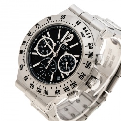 Pre Owned Bvlgari Black Stainless Steel Diagono Professional Terra CH40STA Men's Wristwatch 40 mm