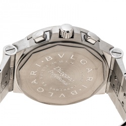 Pre Owned Bvlgari Black Stainless Steel Diagono Professional Terra CH40STA Men's Wristwatch 40 mm