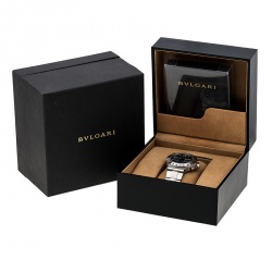 Pre Owned Bvlgari Black Stainless Steel Diagono Professional Terra CH40STA Men's Wristwatch 40 mm