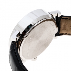 Pre Owned Bvlgari Black Stainless Steel Chronograph BB38SLCH Men's Wristwatch 38 mm