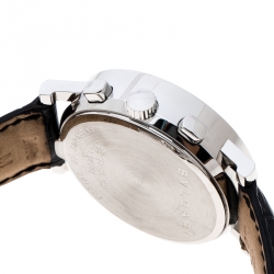 Pre Owned Bvlgari Black Stainless Steel Chronograph BB38SLCH Men's Wristwatch 38 mm