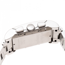 Pre Owned Bvlgari Black Stainless Steel Rettangolo RTC49S Chronograph Men's Wristwatch 29 mm