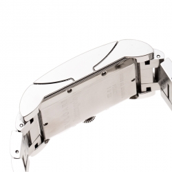 Pre Owned Bvlgari Black Stainless Steel Rettangolo RTC49S Chronograph Men's Wristwatch 29 mm