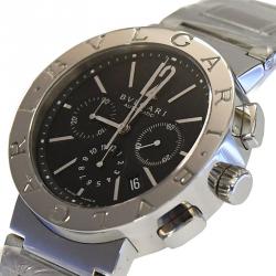 Pre Owned Bvlgari Black Stainless Steel Bvlgari Bvlgari Men's Wristwatch 41MM