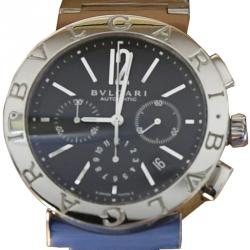 Pre Owned Bvlgari Black Stainless Steel Bvlgari Bvlgari Men's Wristwatch 41MM