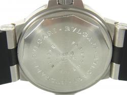 Pre Owned Bvlgari Black Stainless Steel Diagono Scuba Chronometer 200m Date SD38S Men's Wristwatch 38MM