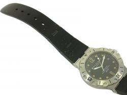 Pre Owned Bvlgari Black Stainless Steel Diagono Scuba Chronometer 200m Date SD38S Men's Wristwatch 38MM