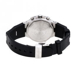 Pre Owned Bvlgari White Stainless Steel Diagono GMT Fly Back Chronograph GMT40SFB Men's Wristwatch 40 mm