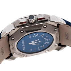 Pre Owned Bvlgari Blue Stainless Steel Octo Maserati Chronograph Men's Wristwatch 41MM