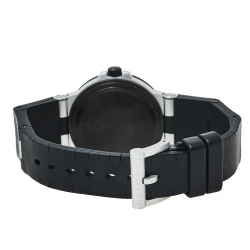 Pre Owned Bvlgari Silver Aluminium & Rubber Diagono AL38TA Men's Wristwatch 38 mm