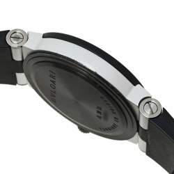 Pre Owned Bvlgari Silver Aluminium & Rubber Diagono AL38TA Men's Wristwatch 38 mm