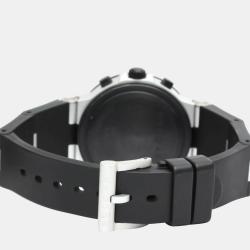 Bvlgari Silver Aluminium Diagono AC38TA Automatic Men's Wristwatch 38 mm