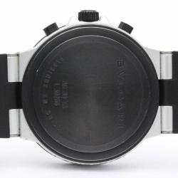 Bvlgari Silver Aluminium Diagono AC38TA Automatic Men's Wristwatch 38 mm