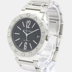 Bvlgari Black Stainless Steel Bvlgari Bvlgari BB38SS Automatic Men's Wristwatch 38 mm