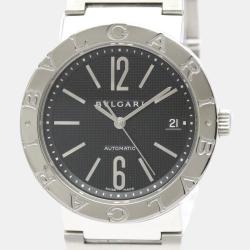 Bvlgari Black Stainless Steel Bvlgari Bvlgari BB38SS Automatic Men's Wristwatch 38 mm