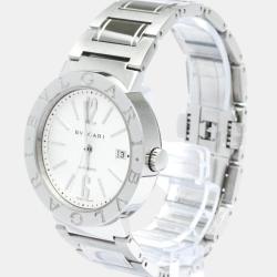 Pre Owned Bvlgari Silver Stainless Steel Bvlgari Bvlgari BB38SS Automatic Men's Wristwatch 38 mm