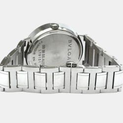 Pre Owned Bvlgari Silver Stainless Steel Bvlgari Bvlgari BB38SS Automatic Men's Wristwatch 38 mm
